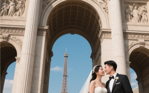 亚洲情侣欧洲旅拍婚纱照图片