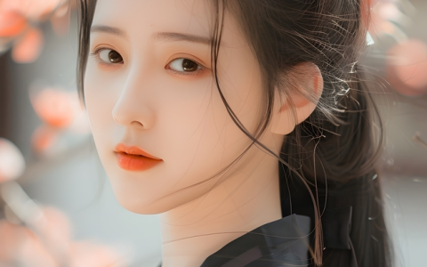 中国风黑色汉服古典美女图片